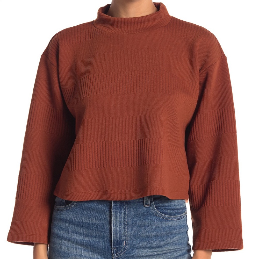 JUNE HUDSON Orange Ribbed Sweater